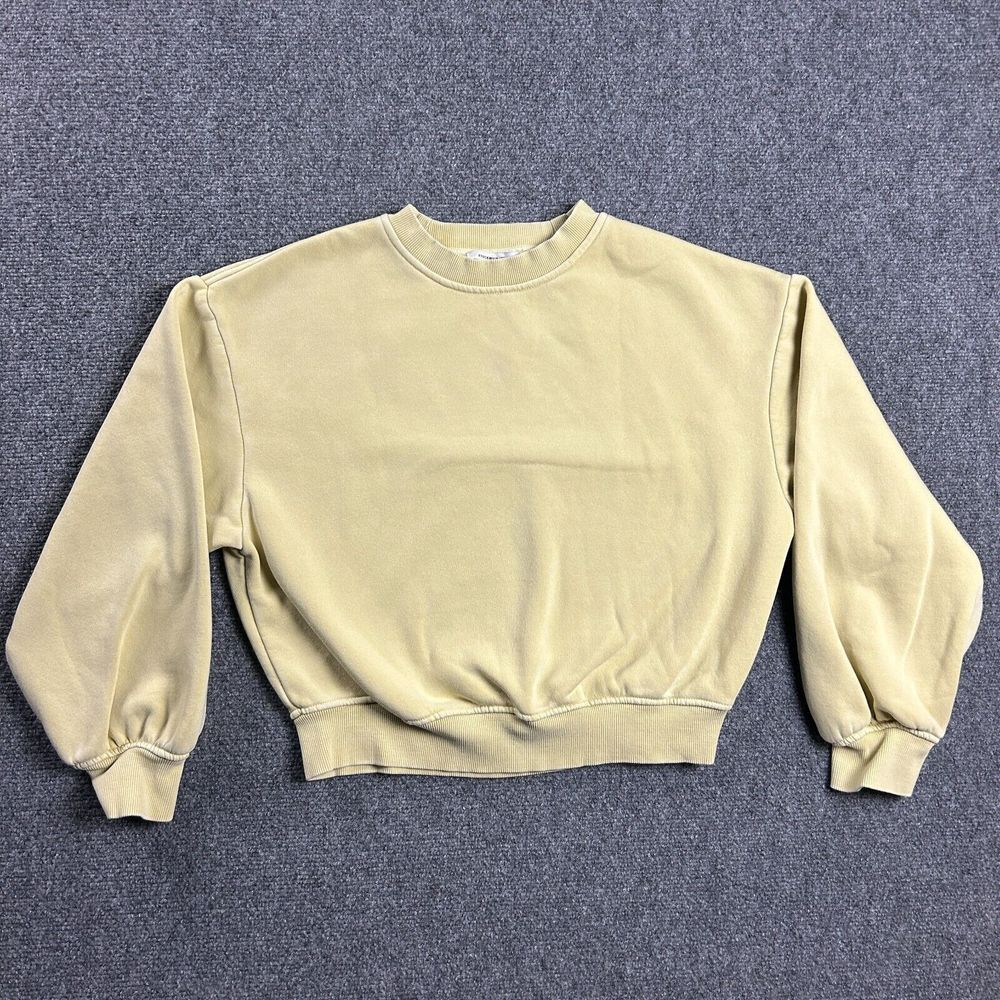 Stockholm Atelier & Other Stories Sweatshirt Womens XS Yellow Crew Neck